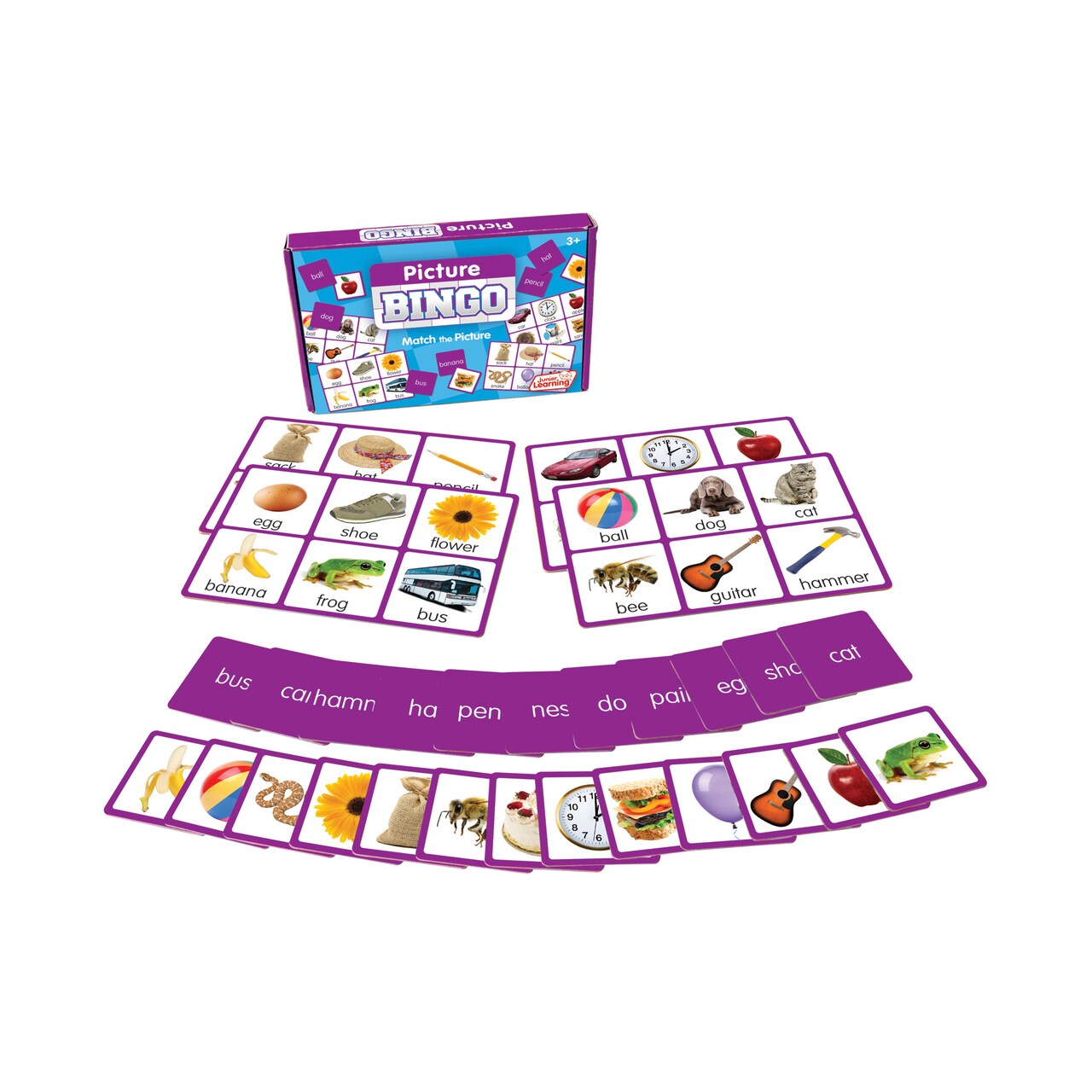 Picture Bingo Junior Learning for Ages 3-4 Pre Kindergarten Learning, Early Childhood, Perfect for Home School, Educational Resources